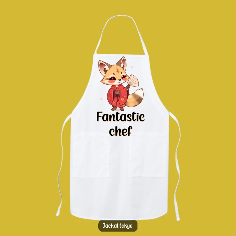 Funny Jackal Fan Kimono Apron - Kitchen Artistry & Flair, Gift