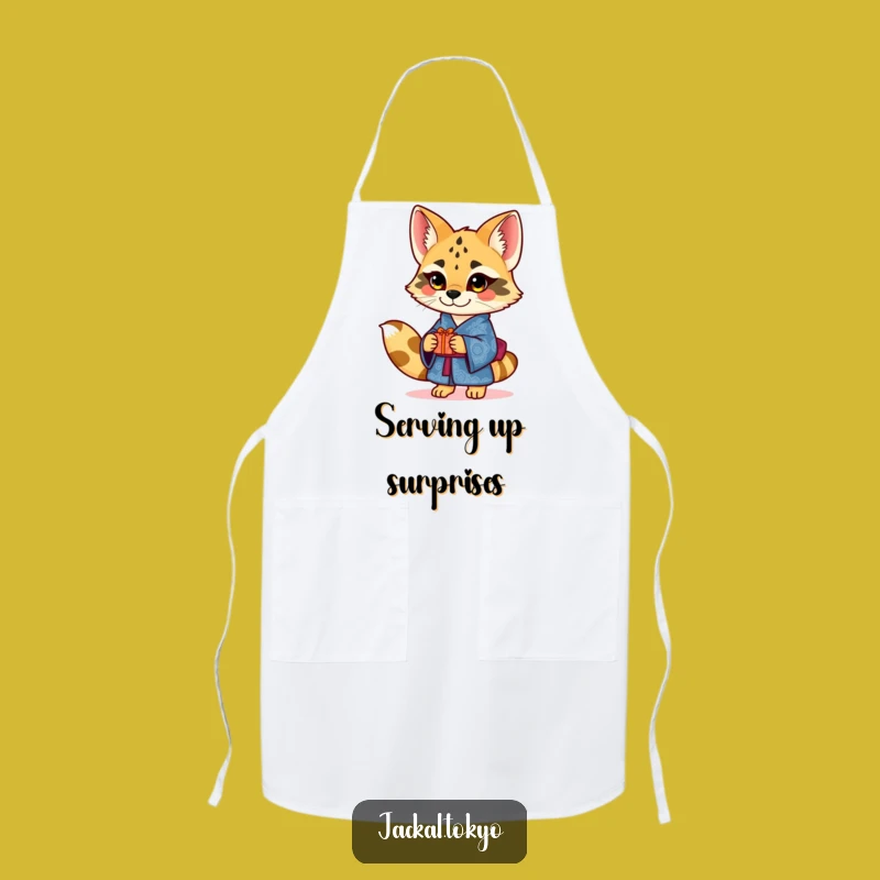 Funny Jackal Kimono Apron: Charming Chef’s Gift, Thoughtful Cooking Gift