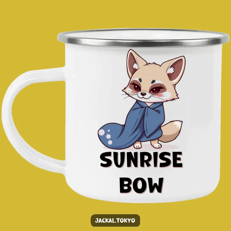 Funny Kawaii Jackal Kimono Camping Mug - Elegant Outdoors Gift