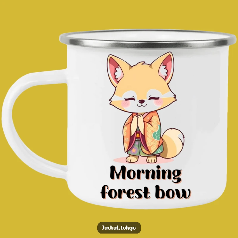 Adventure Funny Kawaii Jackal Kimono Camping Mug: Trailside Smile, Great Funny Gift
