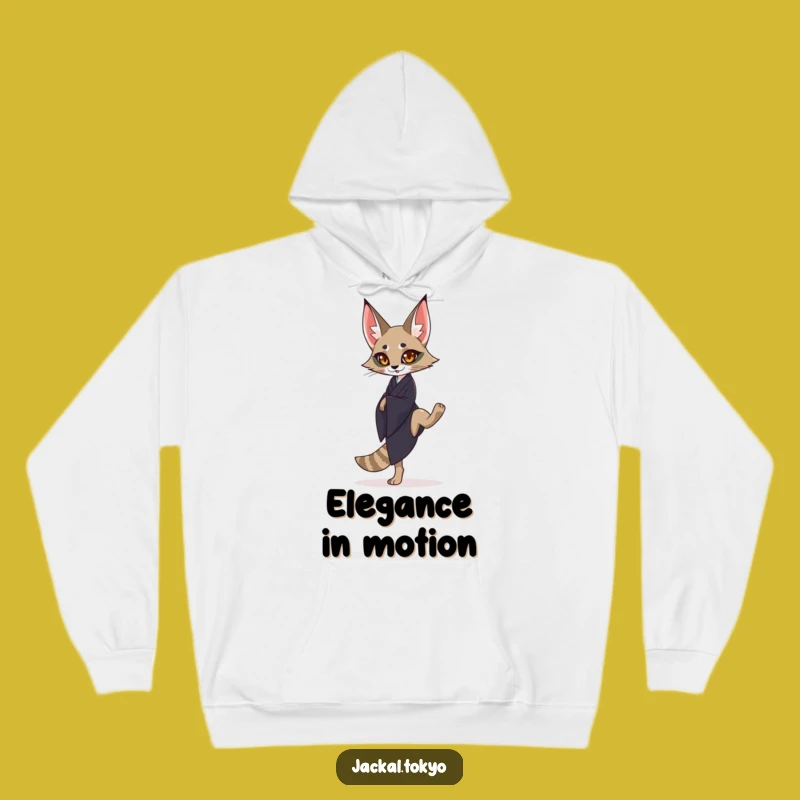 Funny Jackal Kimono Hoodie: Graceful Balance Sweatshirt, Chic Gift