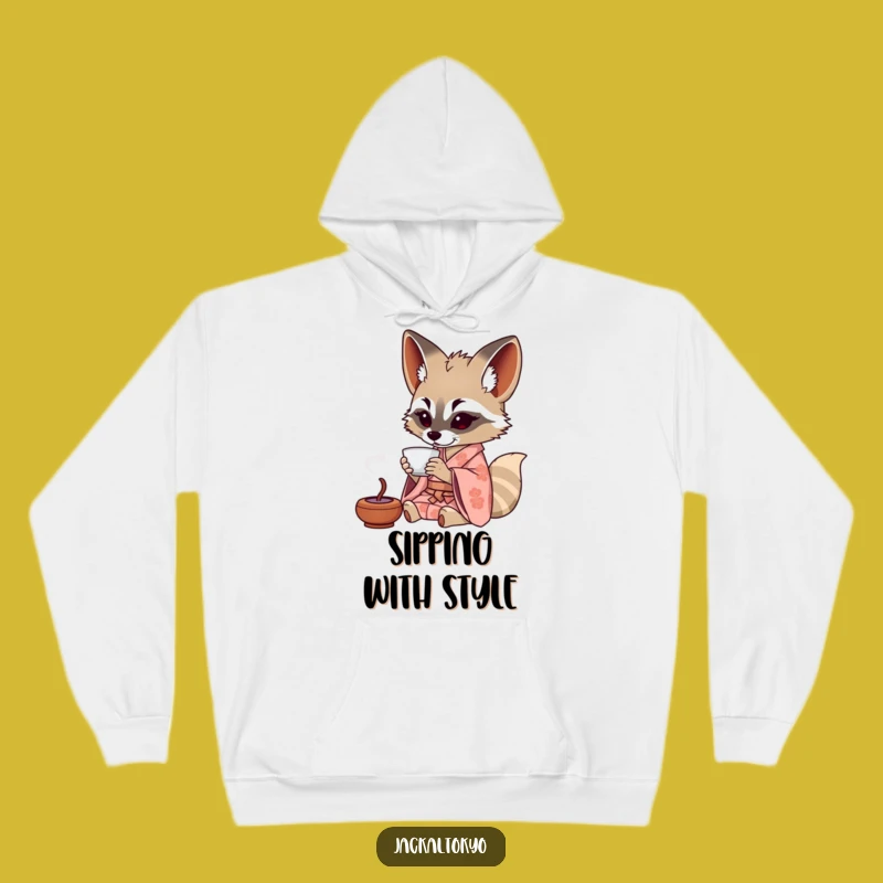 Funny Jackal Kimono Hoodie: Tea Sipping Style, Cozy Comfort, Perfect Humorous Gift