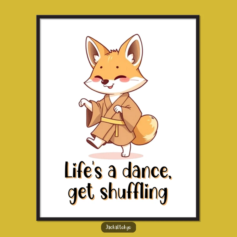 Free Printable Wall Art: Jackal Shuffle Dance - Humorous Downloadable Art for Any Room