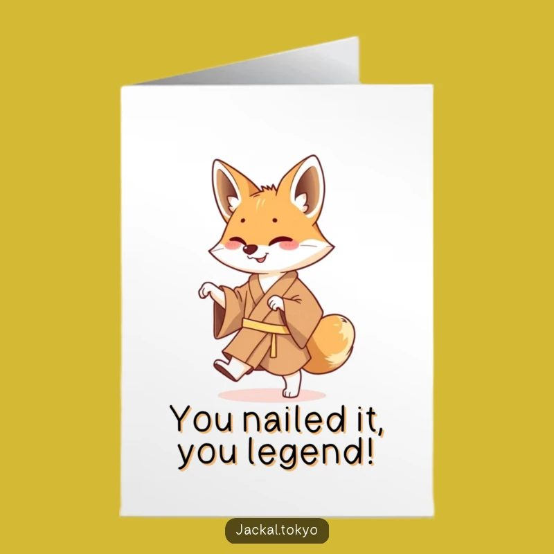 Free Printable Congrats Card: Jackal Shuffle Dance - Hilarious Downloadable Congratulations Gift