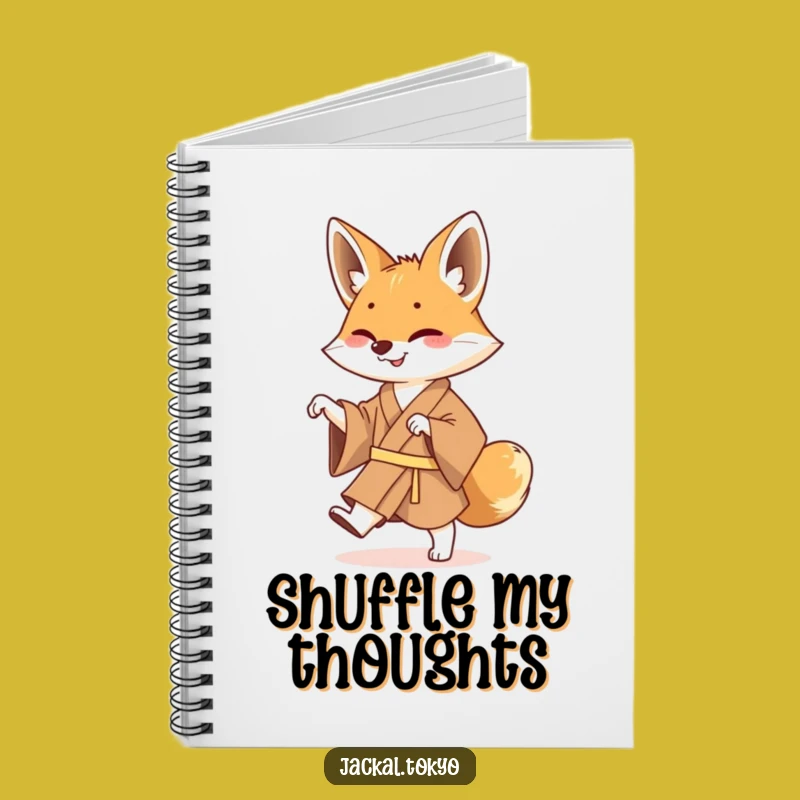 Funny Jackal Kimono Notebook: Jot Down Ideas with a Dancing Friend