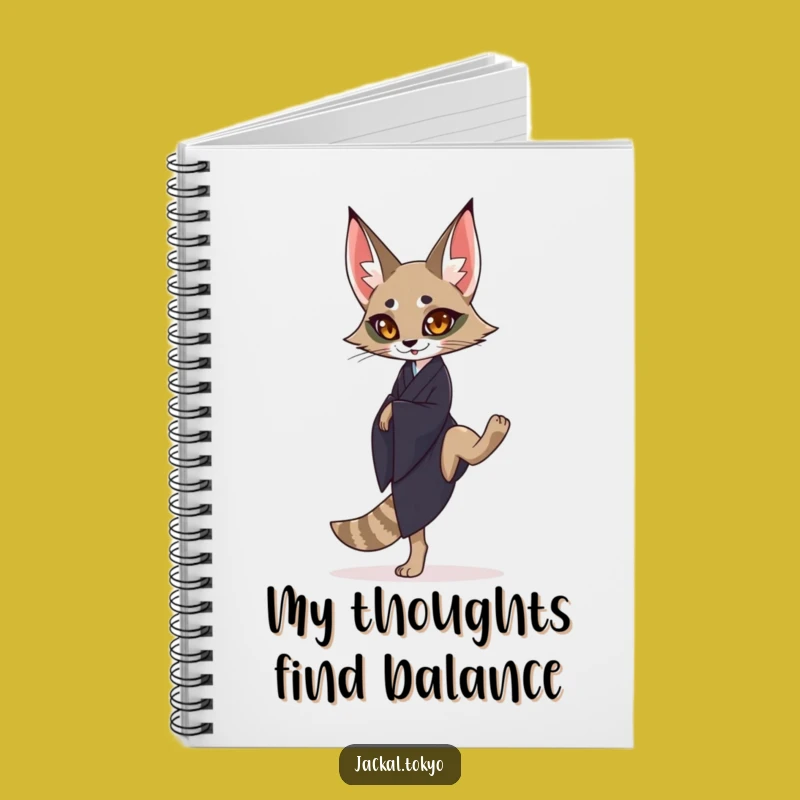 Funny Jackal Kimono Notebook: Graceful Balance Journal, Elegant Gift