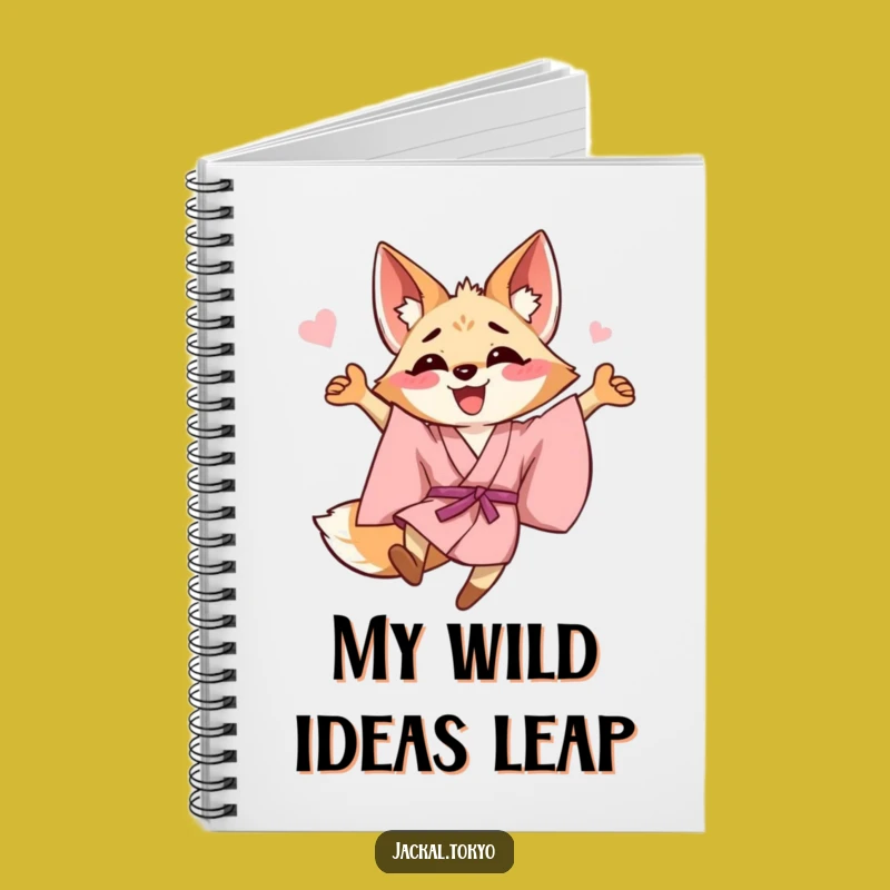 Funny Jackal Kimono Notebook: Happy Leap Journal for Inspired Ideas, Gift