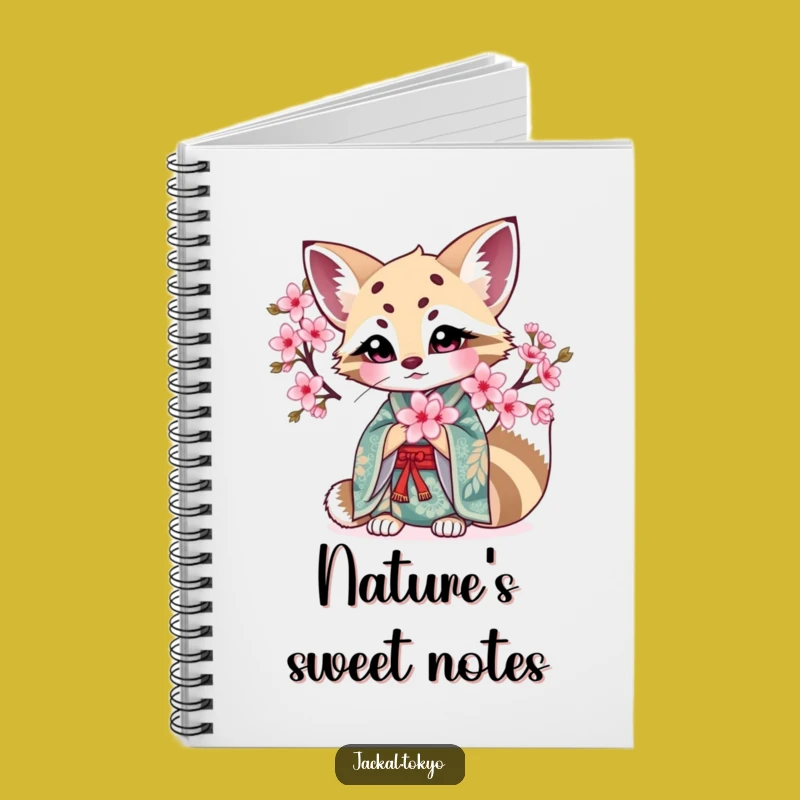 Funny Kawaii Jackal Blossom Notebook: Floral Ideas, Perfect Funny Gift for Writers