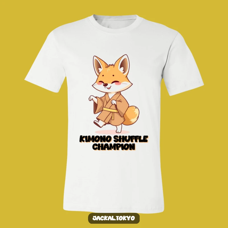 Funny Jackal Kimono Shuffle T-Shirt: Hilarious Dance Tee for Joyful People