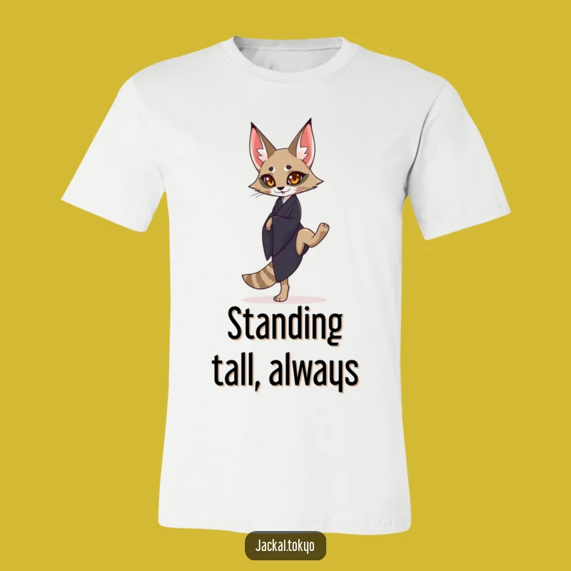 Funny Jackal Kimono T-Shirt: Graceful Balance Tee, Elegant Gift