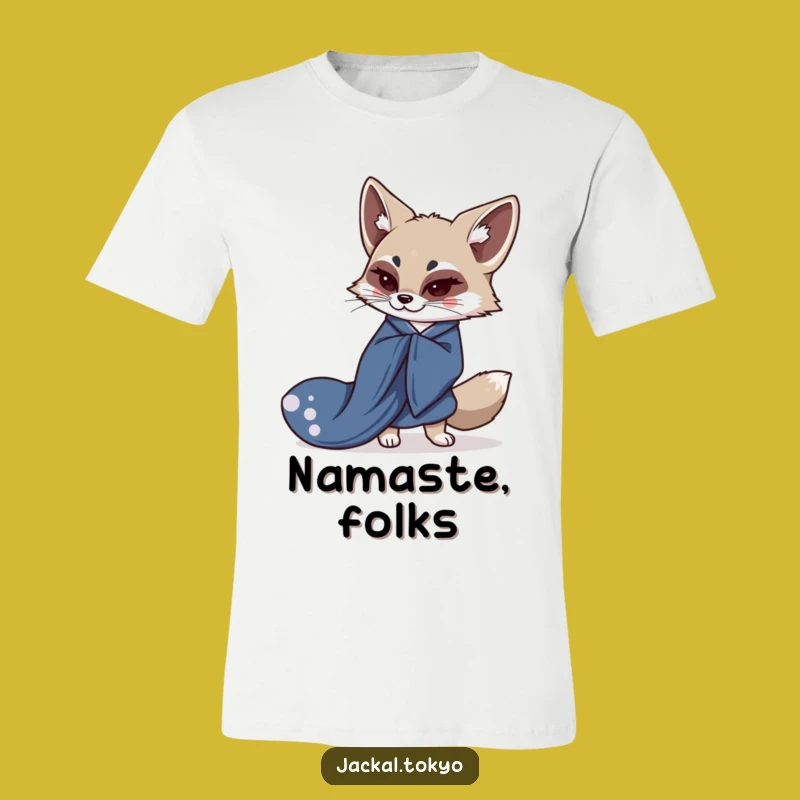 Funny Kawaii Jackal Kimono T-Shirt - Graceful Animal Art Tee, Gift
