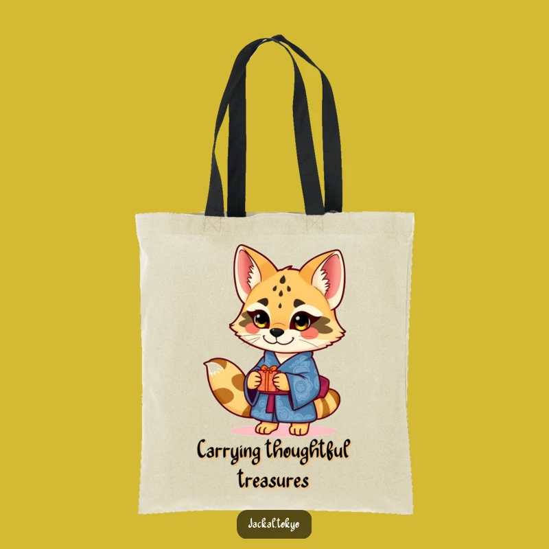 Funny Jackal Kimono Tote Bag: Charming Gift Accessory, Thoughtful Gift