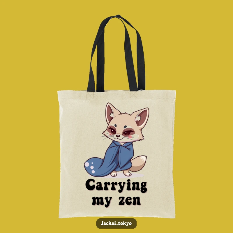 Funny Kawaii Jackal Kimono Tote Bag - Carry Elegance & Humor Gift